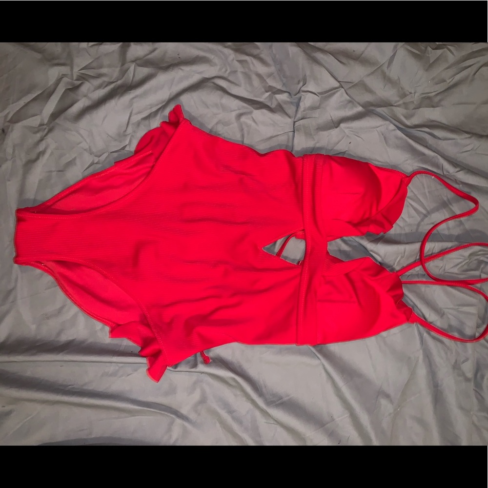 Red swimsuit